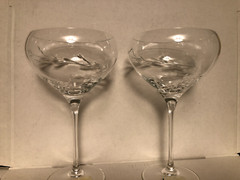 L by LENOX CRYSTAL STEMWARE FLORAL BOUQUET SET OF 2 NWT