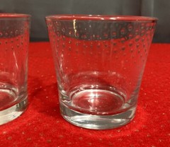 Replacement ￼Textured Dot Glass Rocks Glasses, Set of 2 Vintage 8 Oz