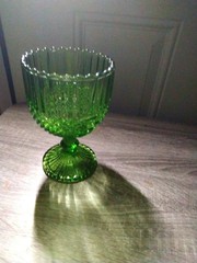 Vintage Anchor Hocking Emerald Green Goblet/Compote. Excellent Condition.