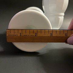 Vtg Indiana Sundae Milkshake Glasses Milk Glass Soda Fountain Pair 6.75”H 3⅜”Top