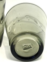 CTM Italy Samoa Comtesse Milano Yellow/Blue/Gray Water Glasses Set of 6 Marked