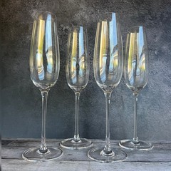 Joshua Steinberg Crystal Sommelier Champagne Flutes Set Of 4 NEW MSRP $372