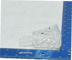 Vintage Lead Crystal 10” Decanter, Diamond Cut Glass Octagon Shape, EUC!