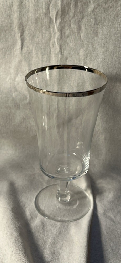 Lenox Solitaire Iced Tea Glasses, Platinum Trim, 6- 5 /8 Inch