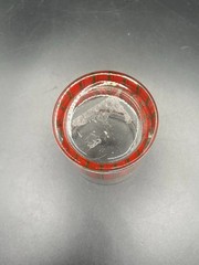 Culver Cocktail Low Ball Glass Red Plaid Tartan Single Replacement Vintage MCM