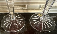 Pair Of Waterford Crystal Lismore Crimson Hock Wine Glasses, Made In Poland