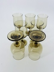 7pcs Libbey Tawney Tulip Glass 5 1/2” Wine Glasses Goblets