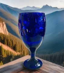 CLASSIC VINTAGE LIBBEY PREMIER COBALT BLUE 8912 Iced Tea Glass Goblet 16oz
