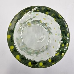 Hand Blown Art Glass Spotted Polka Dot Whiskey Old Fashioned Tumblers Set of 3