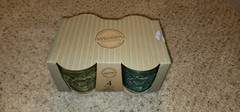 New Impressions DOUBLE OLD FASHIONED Rocks Dragonfly Whiskey Glasses 13oz Colors