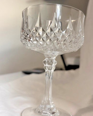 Set of 2 Cristal D’arques Durand Longchamp Champagne/Sherbet Glasses 5.5″h