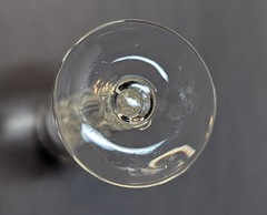 Rock Sharpe Groton Cordial Pressed Etched Floral Clear Glass Ornate Stem 1013