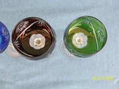 Lot of 4 Nachtmann Schliff Schleuder Cut to Clear 7 1/2″ Tall Hock Wine Glasses