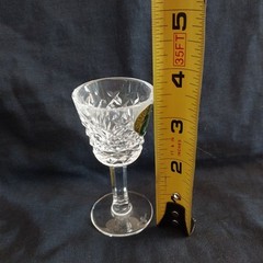 Vtg Waterford Crystal ALANA Decanter & 6 Liqueur Footed Shot Glasses 3.5″ Set