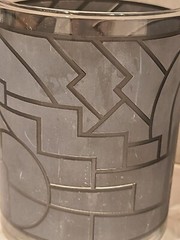 Georges Briard Double Old Fashion Glasses Art Deco Gray Geometric Design MCM (5)