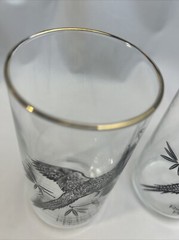 2 VTG MCM «SPORTSMAN» Federal Glass Game Birds 12oz Tumblers: Ring Neck Pheasant
