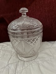 3 Piece Set Of Vintage Sunk Diamond And Lattice Depression Glass