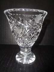 KOSTA BODA Rosa & Diamond FOOTED CRYSTAL GLASS SWEDEN