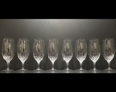 Shannon Crystal by Godinger Chelsea Iced Beverage Glasses Water Goblets Set of 8