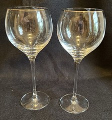 Lenox Crystal SOLITAIRE PLATINUM 8 3/4″ Water Goblets Set of 2