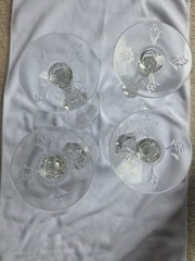 Vintage Heisey Water Goblets Wine Glasses 8.5 Inches Tall Set Of 4