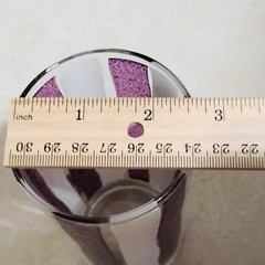 Mid Century Libbey High Ball Cocktail Tumbler Glasses Retro Mod Awning Stripe