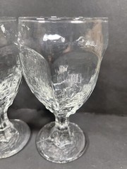 4x Embossed Sundae Glass 7×4 Soda Fountain Dimple Milkshake Parfait Cocktail Cup