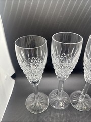 WATERFORD CASTLEMAINE CHAMPAGNE FLUTES Cut Lead Crystal Set Of 4