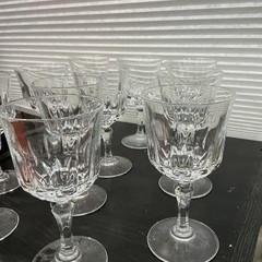 A lot of 11 Vintage Crystal Wine Water Glasses/Goblets 5 1/2″ x 2 1/8″ diameter