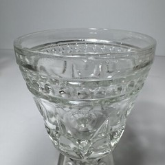 Indiana Glass Colony Park Lane Clear Pedestal Water Glass circa 40s, 4.5” NICE