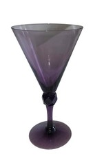 Vintage Fosteria Exeter Amethyst Purple Wine Glass
