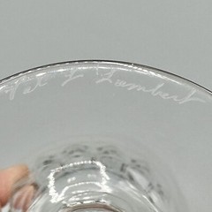 Vintage Val St Lambert GLENDALE Crystal 6 3/4” Water Goblets Set Of 2 Signed /cb