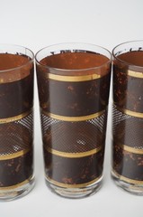 Georges Briard Tortoise 5.5″ Highball Glasses Set of 5 MCM