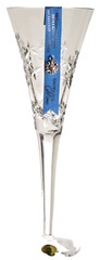 WATERFORD Crystal Clear Flute Goodwill Snowflake Wishes Christmas NIB