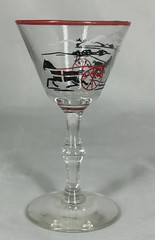 Libbey Glass Currier & Ives Pattern Stem #8000 Liquor Cocktail Glass