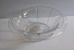 Vintage 8″ Heisey Tudor Clear Glass Bowl Starburst Bottom Rolled Rim