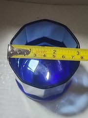Vintage Anchor Hocking Essex Cobalt Blue Faceted Glass Tumbler 4 Tall 4 Short RV