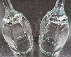 (2) Libbey Chivalry Clear Whiskey Sour Glasses Set Textured Rock Sharpe Stemware