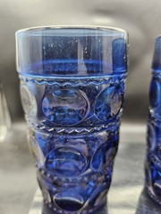 Tiara 14 Oz Flat Iced Tea Glasses/Tumblers In The Crown Imperial Blue Lot (2)