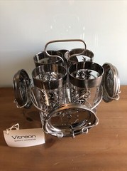 Vitreon Queens Lusterware- Nine Piece Beverage Serving Set.