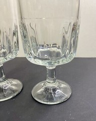 Set Of 4 Vintage Libbey Dura Tuff Clear Glass Stem Ware Winchester 8 oz 6.0”