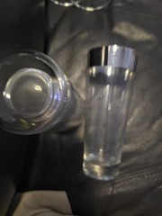 Vintage Silver Band Highball Glasses/ Tumblers 5.5” Tall Set 2
