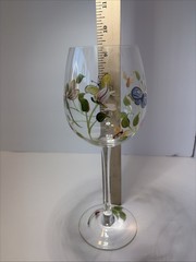 Gorgeous Lenox Butterfly Meadow Hand Painted Wine Glasses Water Goblets Set Of 6