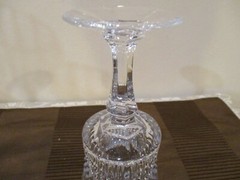 Fostoria Aspen Water Goblet Ribbed/Diamond Cut Flair Foot, 7″ T/9 oz (1pc)