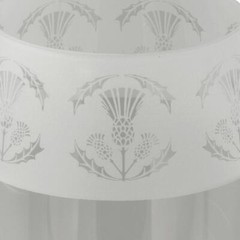 Wine Glass Decorated Scottish Thistle Sandblast Stemmed Drinking Gift Box Animo