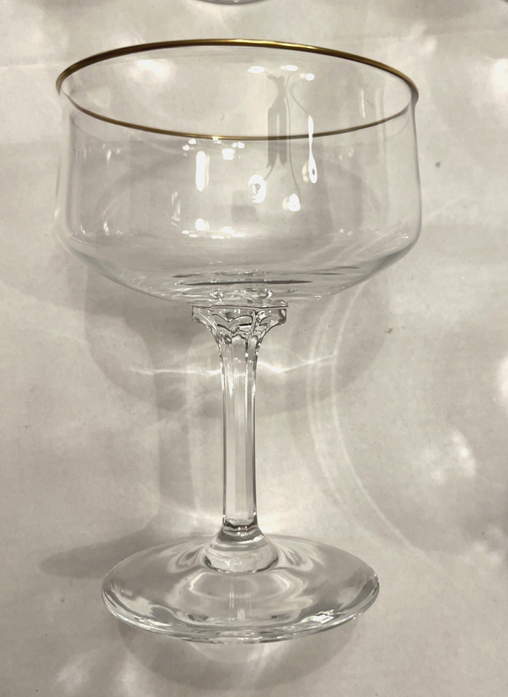 Lenox Desire Gold Rim Champagne Glasses Vintage Set of Six