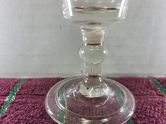 18th Century English Wine Glass Trumpet Bowl Folded Foot 1645-1745 Perfect