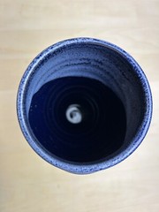 Split Rock Lighthouse Lake Superior Deneen Pottery Tankard Goblet Pint Blue