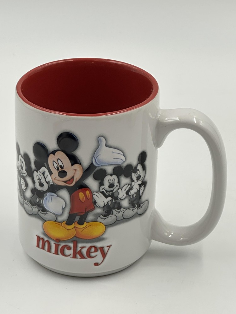 Disney Parks Disneyland Resort Mickey Mouse Red Interior Ceramic Coffee Tea Mug