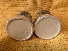 German Steins, Handles, Set Of 2, Rustic, Ceramic, Vintage, Made In Germany